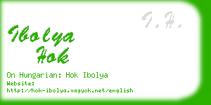 ibolya hok business card
